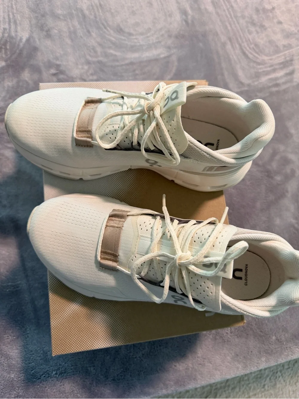 On Running Cloudnova Women’s Athletic Shoes in Off-White/Cream